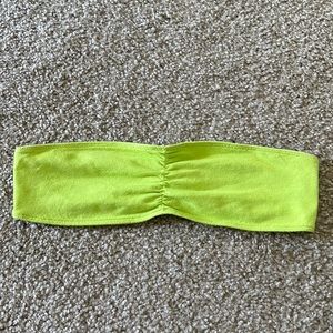 Forever 21 lime green bandeau top size medium lightly worn